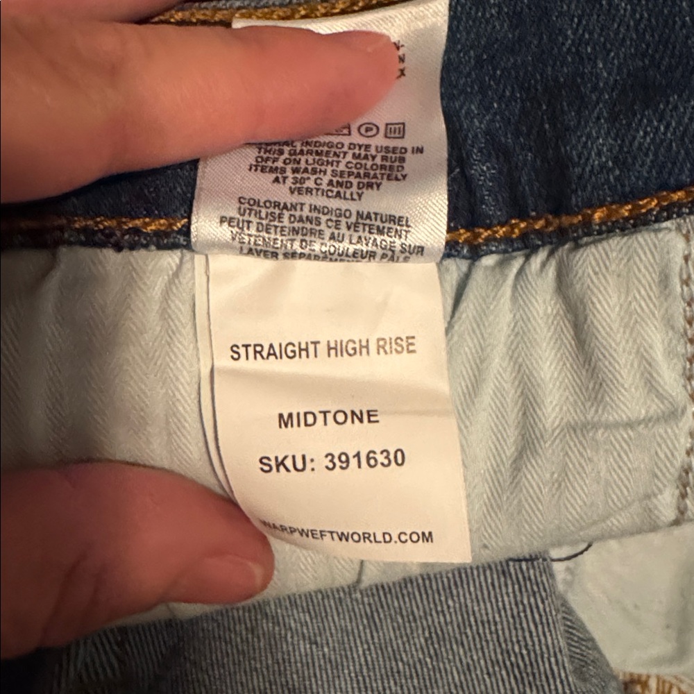 Warp + Weft Medium Blue High Rise Jeans 8/29 new 2 pair - Picture 5 of 6